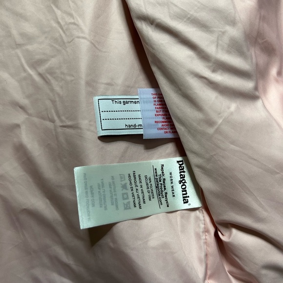 Nearly new Patagonia girls shearling reversible bomber jacket .  M/10 ECU - Picture 5 of 6